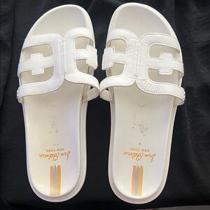 Sam Edelman White Slide Sandals